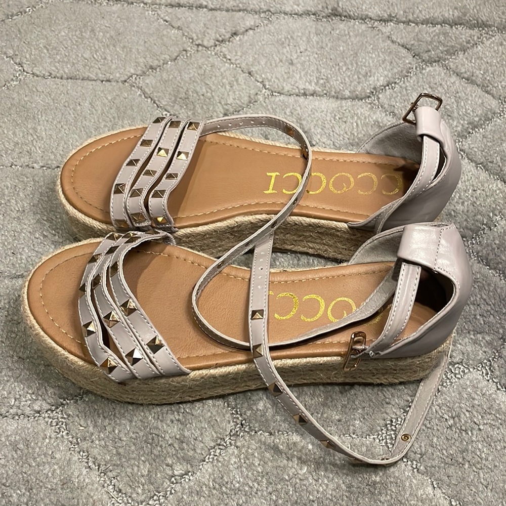 Studded platform sandals